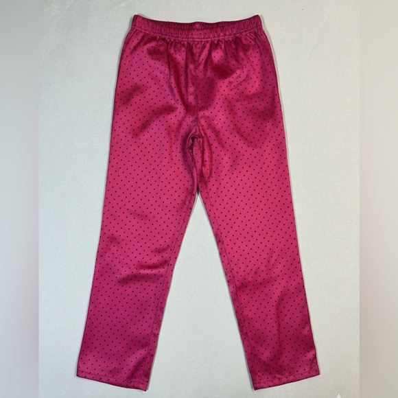 Other - Red/Pink Polka Dot Satin Pajama Pants, Size Medium Stretchy Comfy